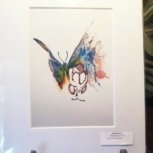 Chrysalis - Watercolor Print - Matted to 8x10